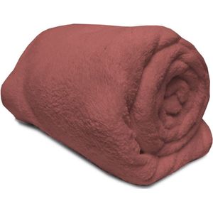 Plaid Rood - Tandoori Spice - 150x200 - 100% polyester - Fake flannel - extra zacht