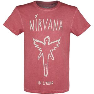 Nirvana In utero Heren T-shirt - rood - M