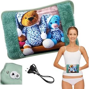 Equivera Elektrische Kruik - Elektrische Kruik - Warmtekussen - Buikverwarmer - Kruik voor in Bed- Warmwaterkruik