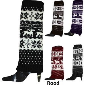 Beenwarmers - Legwarmers - Sleever - Noors motief - Bordeaux Rood - Onesize