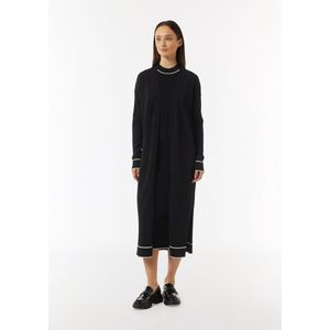 comma - Strickjacke - Geraffineerd Lang Vest - Met Contrasterende Details