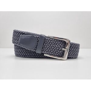Elastische broekriem Stretch riem Vlecht riem Gevlochten riem Elastiek riem - unisex - geschikt voor zowel mannen als vrouwen - Kleur Grijs 110 CM van SKB Fashion