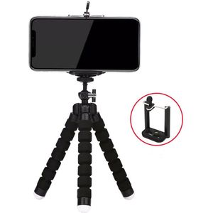 Statief voor mobiele telefoons - Minitelefoon met Bluetooth-afstandsbediening en telefoonhouder - Statief - 360° roterend flexibel reisstatief voor smartphone - DSLR-camera