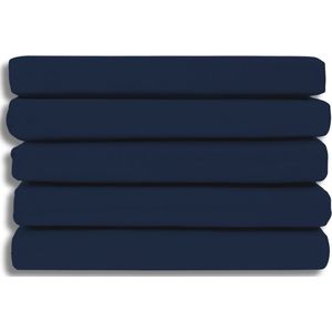 Ten Cate Hoeslaken 90x200 - Katoensatijn - Hoeslakens - Geschikt voor boxspring en matras - Hoekhoogte 35cm - Elastiek Rondom - Strijkvrij - Koningsblauw