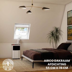 Airco Dakraam Afdichtkit - 55 x 78 cm – Geschikt voor Inbouw Velux: CK02 (GGL 102, c02) | Fakro, Optilight: Maatcode 01 | Luxtra: C2A - Slang Afsluiten – Tuimelvenster Oplossing – Afdichting Raamafdichtingskit