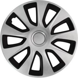 Car Plus Wieldoppen Washington 15 Inch Abs Zilver/zwart Set Van 4