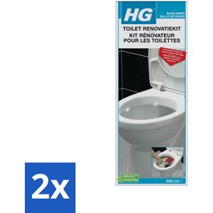 HG - Badkamer - Toilet Renovatiekit - Verwijdert De Meest Zware Uitslag - 500 ml - Voordeelverpakking - 2 stuks