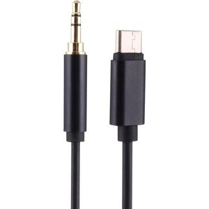 USB-C naar Aux 3.5 mm (male) adapter kabel - 1 meter - Zwart - Provium