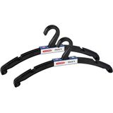 Plasticforte - Kledinghangers - Zwart - 10x - Kunststof - 42 x 18 cm
