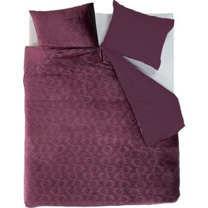 At Home by BeddingHouse Forgotten dekbedovertrek - Eenpersoons - 140x200/220 - Aubergine