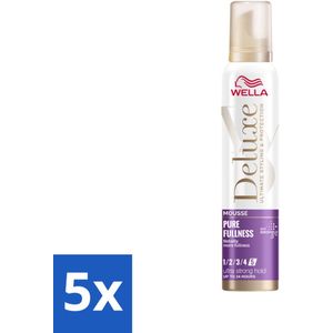 Wella – Deluxe Pure Fullness – Haarmousse – 200 ml - Bulkverpakking - 5 stuks