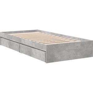 vidaXL-Bedframe-met-lades-bewerkt-hout-betongrijs-100x200-cm