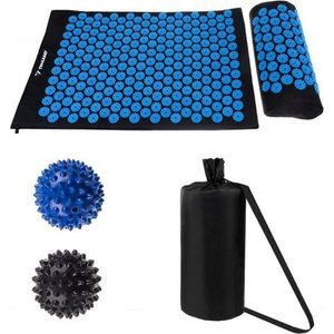 Acupressuur mat met kussen en massageballen incl. opbergzak