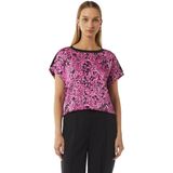 comma - T-Shirt - Katoenen Jersey - Met Opvallende Print