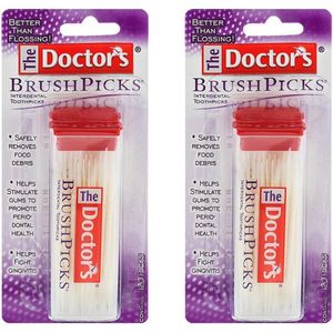 The Doctor's BrushPicks Interdentale tandenstokers, 120 stuks per verpakking, 2 stuks