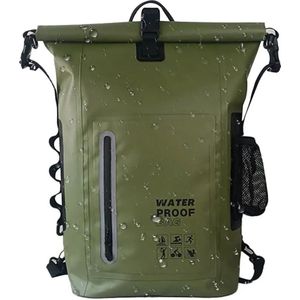 Multis Waterdichte Rolltop Rugzak Groen - Rugtas Heren en Dames - Fietsrugzak - Rugzakken - 25L