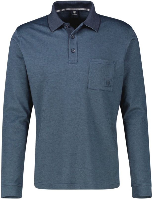 Lerros - Poloshirt - Gemêleerd - Lange Mouwen - Mannen