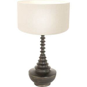 Steinhauer tafellamp Bois - zwart - hout - 3760ZW