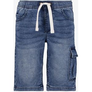Unsigned jongens denim cargo short blauw - Maat 140