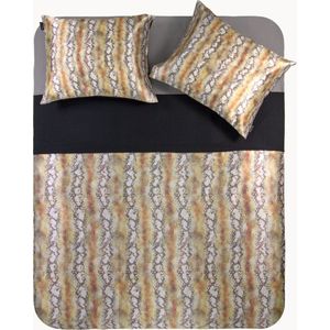 Y-NOT - Roy Donders Satijn Snake Skin - Dekbedovertrek - Glans Satijn - onderkant 100% katoen - 1 persoons - 140x200/220 - Bruin