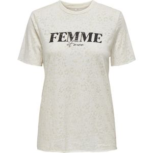 Only - Onlrebe Top Box Jrs - T-shirt - Cloud Dancer