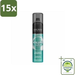 15 x John Frieda – Haarspray – Volume Lift – Voor meer volume – 250 ml - Grootverpakking - Haarspray - Volume - Hold - Natuurlijk Volume - Fijn Haar