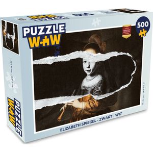 Puzzel Elizabeth Spiegel - Zwart - Wit - Legpuzzel - Puzzel 500 stukjes