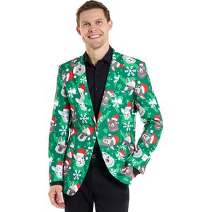 OppoSuits Men's Holiday Llamas Blazer - Kerst jasje - Verkleedkleding - XMAS - Fout Kerstpak - Maat EU 52