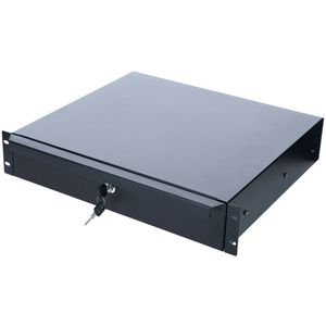 DSIT 19 inch afsluitbare lade van metaal - 2U - geschikt voor serverkast - patchkast en flightcase