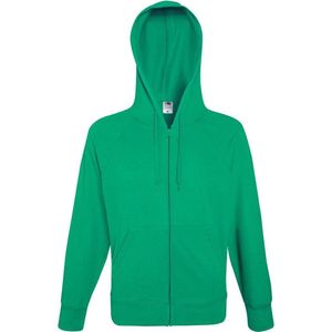 Fruit Of The Loom Heren Lichtgewicht Full Zip Jacket / Hoodie (Kelly Groen)