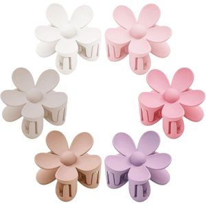 6 Pcs Flower Haarclips - Grote Clips voor Dikke Vrouwenhaar - Schattige Haarclips - Anti-slip - Sterke Grip voor Dun Vrouwenhaar - Haaraccessoires