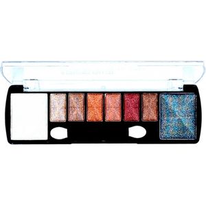 D'Donna - Oogschaduw Palette - Space Marron - met lange applicator - 8 kleuren: wit / bruin / goud / zwart - 1 doosje met 10 gram inhoud