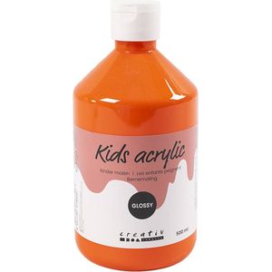 Acrylverf Glossy, oranje, 500ml/ 1 fles