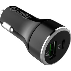 Autolader ProPower met USB en USB-C poort - Celly