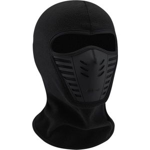 Winddicht snowboard-sportmasker, volledige hoofdbedekking, multifunctioneel ninjamasker, one size fits all, zwart