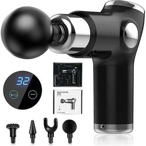 Eszenzics™ Massage Gun - 4 opzetstukken en 32 Standen - Professioneel gebruik - Sport en Relax Massage apparaat - Fysiotherapie - Massage Pistool - Zwart