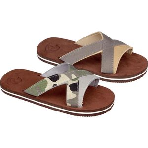 Waimea Instapslippers - Instinct - Bruin/Grijs/Zand - 28