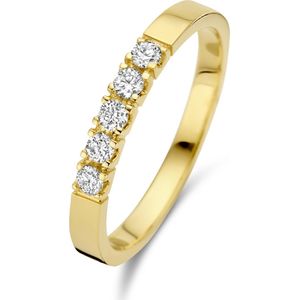 Isabel Bernard De la Paix Madeline 14 karaat gouden ring | diamant 0.20 ct | - Goudkleurig