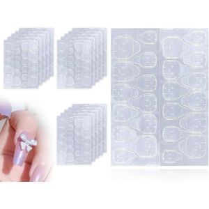 15 vellen nagellijm en 360 stuks transparante zelfklevende pads voor nagels dubbelzijdige zelfklevende stempels nail art