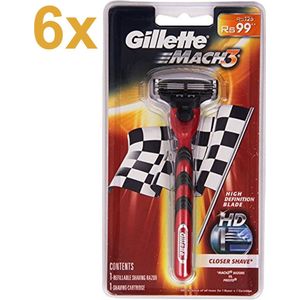 Gillette - Mach3 - 6x Scheersysteem + 6x Scheermesjes - Voordeelverpakking