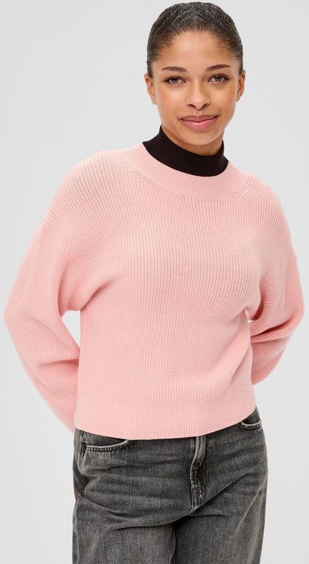 QS - Trui - Abrikoos - Lange Mouw - Ronde Hals - Effen