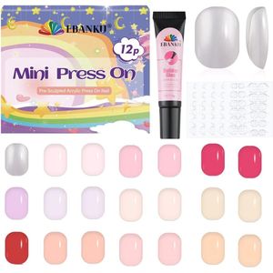 EBANKU 12 stuks valse nagelset voor kinderen