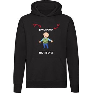 Jonge god trotse opa Hoodie | oud | familie | trots | jong | opa | bejaard | penisoen | unisex | trui | sweater | capuchon