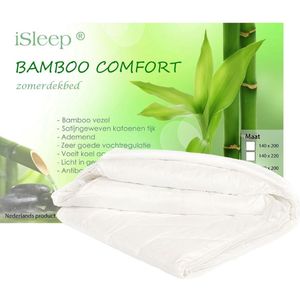 iSleep Zomerdekbed Bamboo Comfort - Tweepersoons - 200x220 cm