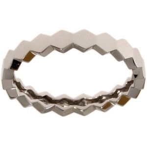 Witgouden ring - 14 karaat – aanschuifring – uitverkoop Juwelier Verlinden St. Hubert – van €443,= voor €359,=
