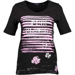 Blue Seven dames shirt zwart+print - maat 40