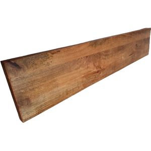Wandplank Mangohout | 100x19cm | Muurplank | Boekenplank | Loft | Landelijk | Mango