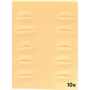 Medesthetics - 10x 3D oefenhuid PMU Lippen – silicone – oefenhuid, pmu huid, pmu lippen, practice, practice skin, silicone lips, Skin