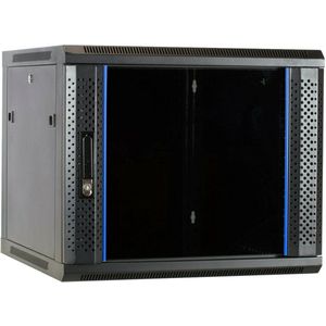 DSIT 9U wandkast ongemonteerd met glazen deur 600x600x500mm (BxDxH) - serverbehuizing - serverrack - serverkast