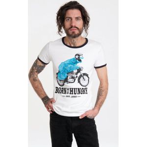 Logoshirt T-Shirts Sesamstraße – Krümelmonster Motorrad